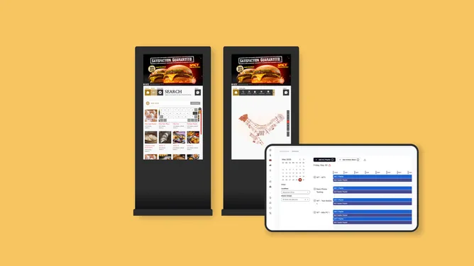 Kiosks and their user interfaces.