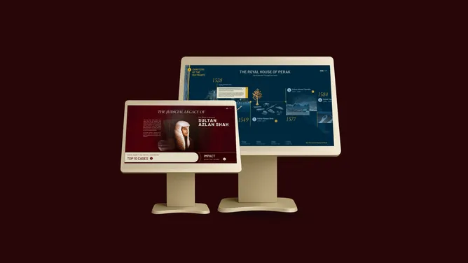 Screens with interactive user interfaces.